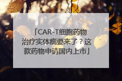 CAR-T细胞药物治疗实体瘤要来了？这款药物申请国内上市
