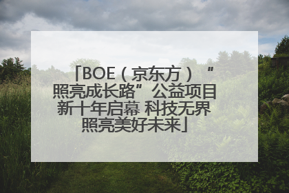 BOE（京东方）“照亮成长路”公益项目新十年启幕 科技无界照亮美好未来