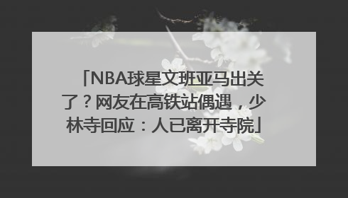 NBA球星文班亚马出关了？网友在高铁站偶遇，少林寺回应：人已离开寺院