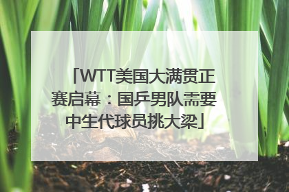WTT美国大满贯正赛启幕：国乒男队需要中生代球员挑大梁